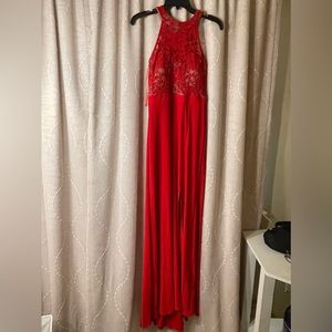 Beautiful red gown with for every fancy occasions
